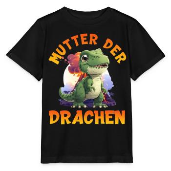 Werdende Mütter MUTTER DER DRACHEN Lustig - Stanley/Stella Kinder T-Shirt MINI CREATOR  - Schwarz - Vorne - Mikhail (115cm)