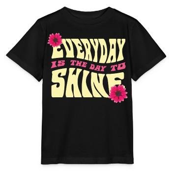 Jeden Tag Strahlen Design - Stanley/Stella Kinder T-Shirt MINI CREATOR  - Schwarz - Vorne - Mikhail (115cm)