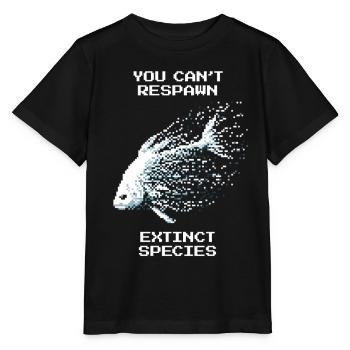 Pas de réapparition pour les espèces disparues | Conservation des espèces - T-shirt bio MINI CREATOR Stanley/Stella Enfant - noir - Devant - Mikhail (115cm)