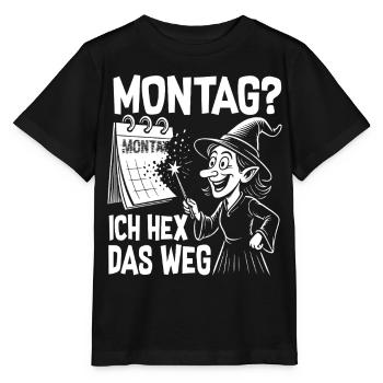 Lundi, je vais comme ça - T-shirt bio MINI CREATOR Stanley/Stella Enfant - noir - Devant - Mikhail (115cm)