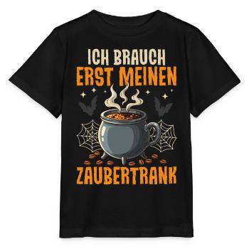 I need my magic potion first - Stanley/Stella MINI CREATOR Kids’ T-Shirt - black - Front - Mikhail (115cm)