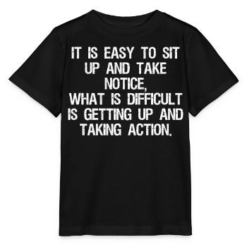 Il est facile de s’asseoir et de remarquer ce qui est - T-shirt bio MINI CREATOR Stanley/Stella Enfant - noir - Devant - Mikhail (115cm)