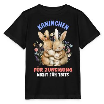 Animal welfare RABBITS FOR ADDICTION NOT FOR TESTING - Stanley/Stella MINI CREATOR Kids’ T-Shirt - black - Front - Mikhail (115cm)