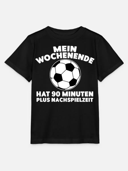 Mein Wochenende hat 90 Minuten plus Nachspielzeit - Stanley/Stella Kinder T-Shirt MINI CREATOR - Schwarz