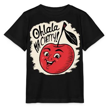 Ohlala Ma Kirsche Geschenkidee Süßes Mädchen - Stanley/Stella Kinder T-Shirt MINI CREATOR  - Schwarz - Vorne - Mikhail (115cm)