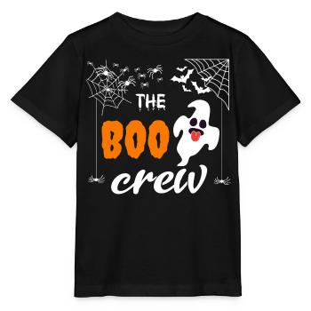 The Boo Crew Funny Halloween Ghost Costume Top - Stanley/Stella MINI CREATOR Kids’ T-Shirt - black - Front - Mikhail (115cm)