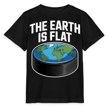 Eishockey Spruch Erde Scheibe Puck  - Stanley/Stella MINI CREATOR Kids’ T-Shirt - black - Front - Mikhail (115cm)