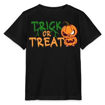 Citrouille d’Halloween Trick or Treat - T-shirt bio MINI CREATOR Stanley/Stella Enfant - noir - Devant - Mikhail (115cm)