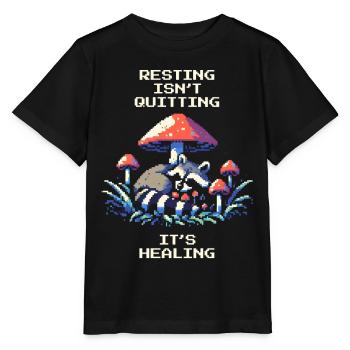 Ausruhen ist kein Aufgeben | Es heilt, Erholung - Stanley/Stella Kinder T-Shirt MINI CREATOR  - Schwarz - Vorne - Mikhail (115cm)
