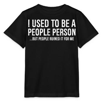 J’étais une personne sociable - T-shirt bio MINI CREATOR Stanley/Stella Enfant - noir - Devant - Mikhail (115cm)