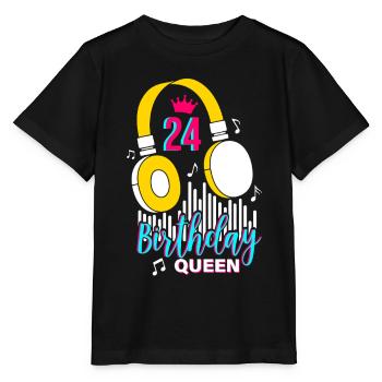 Birthday Queen 24th Birthday - Stanley/Stella MINI CREATOR Kids’ T-Shirt - black - Front - Mikhail (115cm)