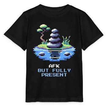 AFK, but fully present | Mindfulness, Meditation - Stanley/Stella MINI CREATOR Kids’ T-Shirt - black - Front - Mikhail (115cm)