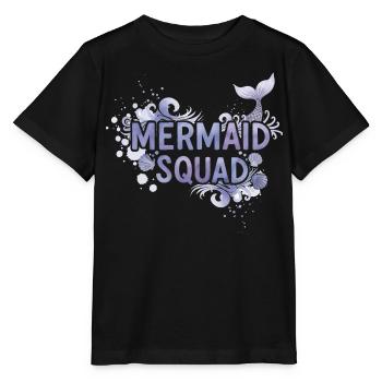 Mermaid Squad Meerjungfrau Ozean Geschenk Lustig - Stanley/Stella Kinder T-Shirt MINI CREATOR  - Schwarz - Vorne - Mikhail (115cm)