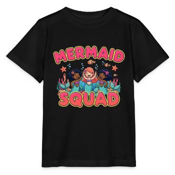 Mermaid Squad Meerjungfrau Ozean Geschenk - Stanley/Stella Kinder T-Shirt MINI CREATOR  - Schwarz - Vorne - Mikhail (115cm)