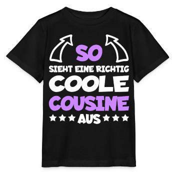 Vraiment cool cousin drôle dicton cadeau - T-shirt bio MINI CREATOR Stanley/Stella Enfant - noir - Devant - Mikhail (115cm)