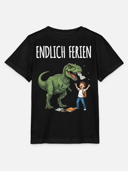 Endlich Ferien Dino Spaß - Stanley/Stella Kinder T-Shirt MINI CREATOR  - Schwarz