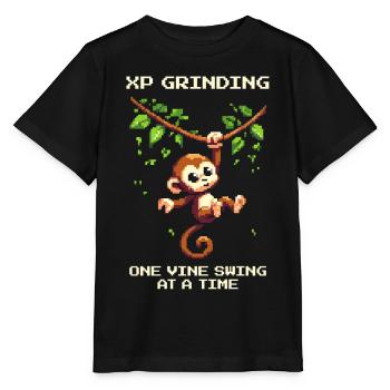 XP-Grind: Liane für Liane | Leveln, Dschungel - Stanley/Stella Kinder T-Shirt MINI CREATOR  - Schwarz - Vorne - Mikhail (115cm)