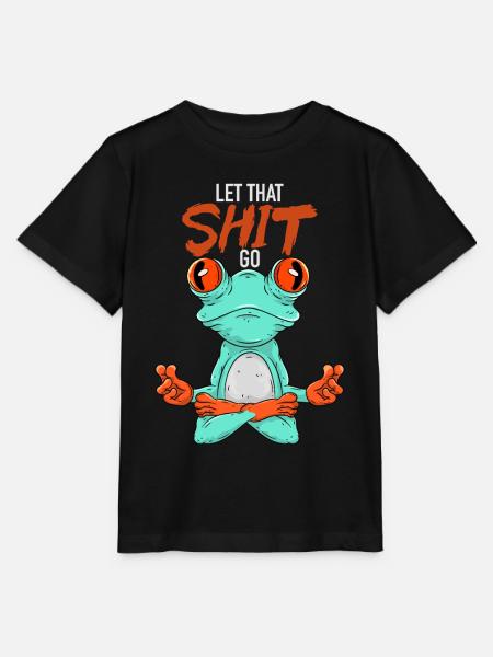 Méditation Yoga Grenouille - T-shirt bio MINI CREATOR Stanley/Stella Enfant - noir