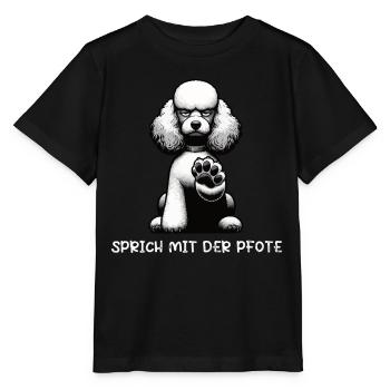 Parlez à la patte Caniche Caniche propriétaire Caniche Chien Caniche - T-shirt bio MINI CREATOR Stanley/Stella Enfant - noir - Devant - Mikhail (115cm)