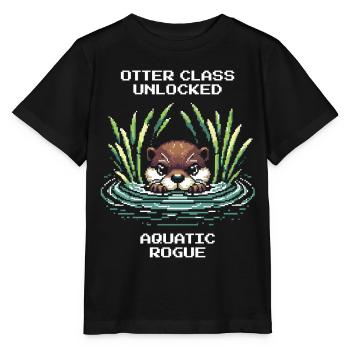 Otter Class Unlocked: Water Rogue | RPG - Stanley/Stella MINI CREATOR Kids’ T-Shirt - black - Front - Mikhail (115cm)
