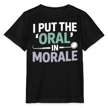 Conception de la pratique clinique d’un dentiste - T-shirt bio MINI CREATOR Stanley/Stella Enfant - noir - Devant - Mikhail (115cm)