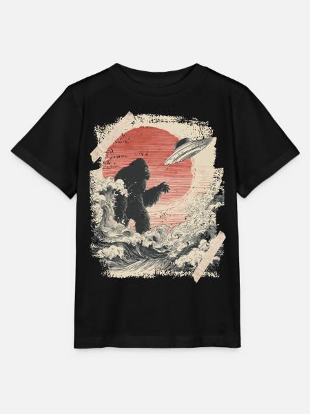 Bigfoot Cryptid Design Fabelwesen Ufo - Stanley/Stella Kinder T-Shirt MINI CREATOR  - Schwarz
