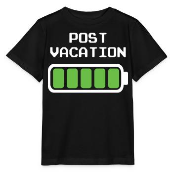 Post Vacation Design – Full Battery Indicator - Stanley/Stella MINI CREATOR Kids’ T-Shirt - black - Front - Mikhail (115cm)