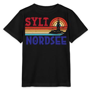 Vacances à la mer du Nord SYLT ÎLE DE LA MER DU NORD Fun - T-shirt bio MINI CREATOR Stanley/Stella Enfant - noir - Devant - Mikhail (115cm)