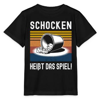 Schocken Heißt Das Spiel! Würfeln Knobeln Jule - Stanley/Stella Kinder T-Shirt MINI CREATOR  - Schwarz - Vorne - Mikhail (115cm)