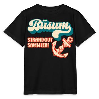 Vacances à la mer du Nord BÜSUM STRANDGUT SAMMLER Lustig - T-shirt bio MINI CREATOR Stanley/Stella Enfant - noir - Devant - Mikhail (115cm)