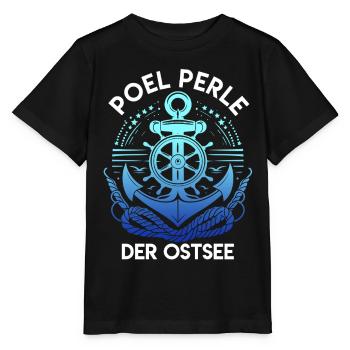 Baltic Sea Holiday POEL PEARL OF THE BALTIC SEA Funny - Stanley/Stella MINI CREATOR Kids’ T-Shirt - black - Front - Mikhail (115cm)