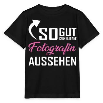 Seul un photographe peut être aussi beau - T-shirt bio MINI CREATOR Stanley/Stella Enfant - noir - Devant - Mikhail (115cm)
