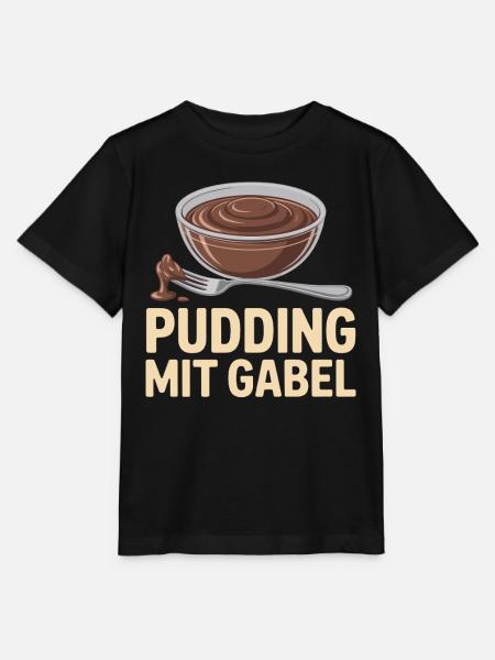 Pudding Mit Gabel - Stanley/Stella Kinder T-Shirt MINI CREATOR - Schwarz