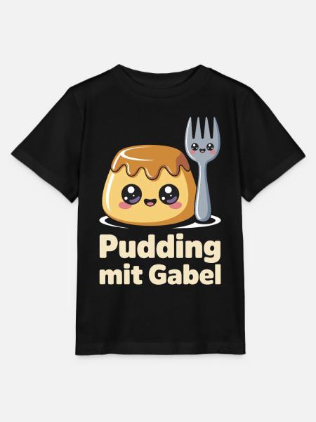 Pudding Mit Gabel - Stanley/Stella Kinder T-Shirt MINI CREATOR - Schwarz