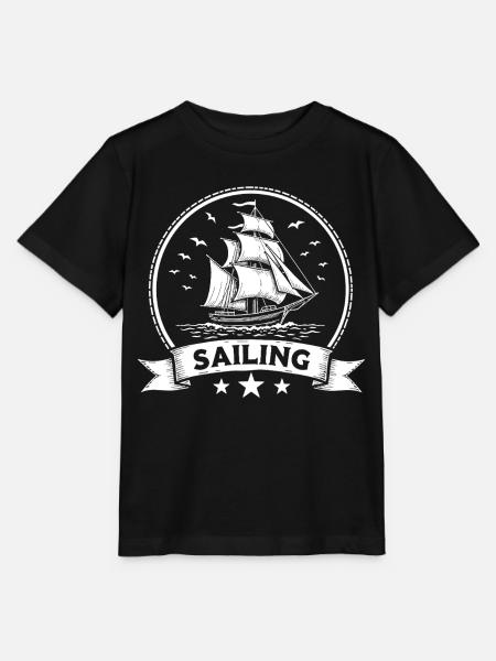 Sailing Segelschiff Maritim Ahoi - Stanley/Stella Kinder T-Shirt MINI CREATOR - Schwarz