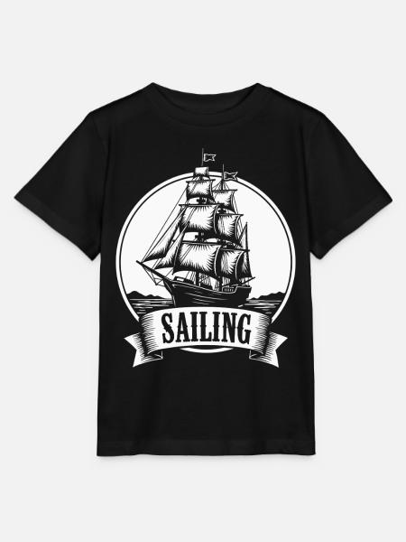 Sailing Segelschiff Maritim Ahoi - Stanley/Stella Kinder T-Shirt MINI CREATOR - Schwarz