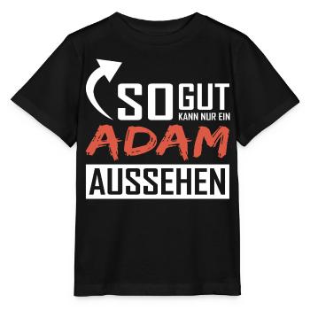 Seul un Adam peut être aussi beau - T-shirt bio MINI CREATOR Stanley/Stella Enfant - noir - Devant - Mikhail (115cm)
