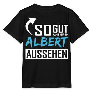 Seul un Albert peut être aussi beau - T-shirt bio MINI CREATOR Stanley/Stella Enfant - noir - Devant - Mikhail (115cm)