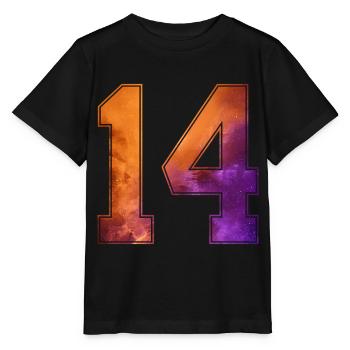 NR. 14 NUMMER 14 COLLEGE 14. GEBURTSTAG - Stanley/Stella Kinder T-Shirt MINI CREATOR  - Schwarz - Vorne - Mikhail (115cm)