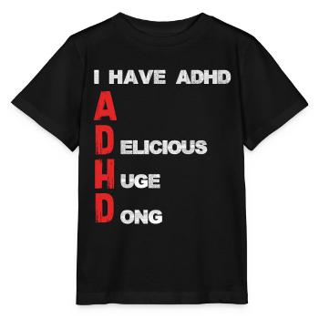 ADHD Schriftzug Vertikale Akzente - Stanley/Stella Kinder T-Shirt MINI CREATOR  - Schwarz - Vorne - Mikhail (115cm)
