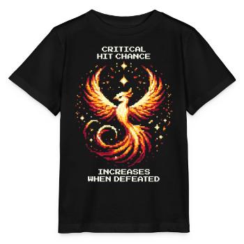 Les chances de coup critique augmentent après une défaite | RPG Roguelike - T-shirt bio MINI CREATOR Stanley/Stella Enfant - noir - Devant - Mikhail (115cm)