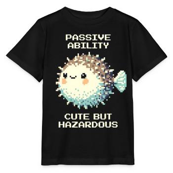 Passif : doux, mais dangereux | Poisson-globe - T-shirt bio MINI CREATOR Stanley/Stella Enfant - noir - Devant - Mikhail (115cm)