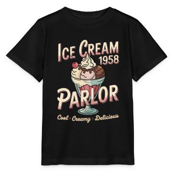 Vintage Eiscreme Werbung - Stanley/Stella MINI CREATOR Kids’ T-Shirt - black - Front - Mikhail (115cm)
