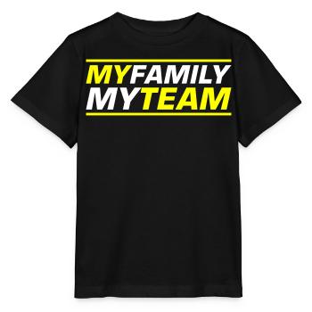 Mon équipe familiale dit - T-shirt bio MINI CREATOR Stanley/Stella Enfant - noir - Devant - Mikhail (115cm)
