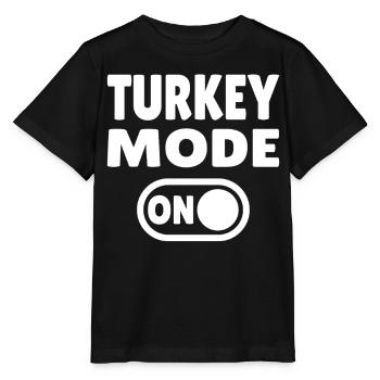Turkey Mode ON - Stanley/Stella MINI CREATOR Kids’ T-Shirt - black - Front - Mikhail (115cm)