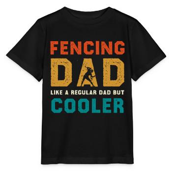 Fencing Dad Cooler Than Regular Dad - Stanley/Stella MINI CREATOR Kids’ T-Shirt - black - Front - Mikhail (115cm)