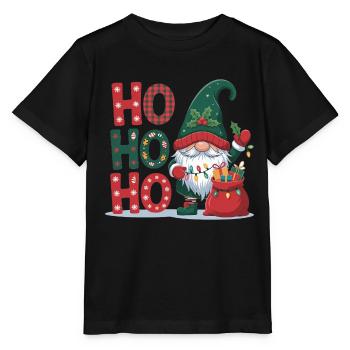 HoHoHo Noël Gnome - T-shirt bio MINI CREATOR Stanley/Stella Enfant - noir - Devant - Mikhail (115cm)