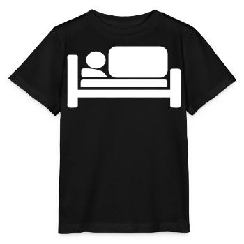 Cooles Bett Silhouetten Piktogramm Design - Stanley/Stella Kinder T-Shirt MINI CREATOR  - Schwarz - Vorne - Mikhail (115cm)