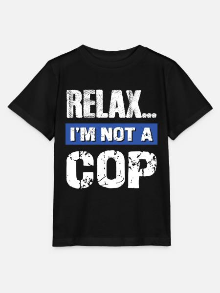 Relax I'm Not a Cop - Stanley/Stella Kinder T-Shirt MINI CREATOR - Schwarz