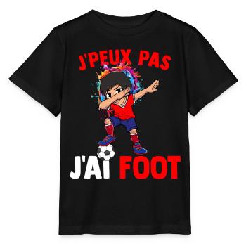 Je Peux Pas J'ai Foot Joueur Football Supporter - T-shirt bio MINI CREATOR Stanley/Stella Enfant - noir - Devant - Mikhail (115cm)